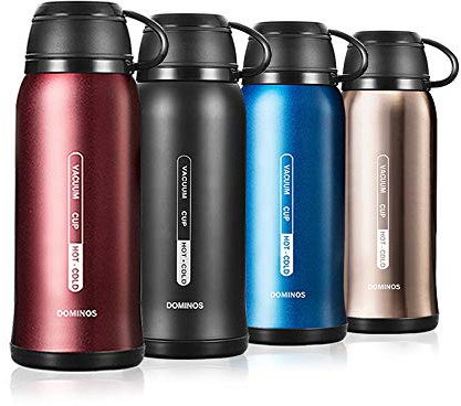 Y·J&H Double Walled Vacuum Insulated Bottle with Cup - Stainless Steel Thermo Flask - Reusable Drinking Water Bottles BPA Free - for Kids & Adult, Sports, Outdoor, Office - 650ml Red