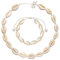 CYWQZZ Frauen Muschel Choker Halskette, Puka Armbänder Set Hawaii Halskette für Mädchen Dame