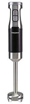 BEPER P102FRU100 Mixeur Plongeant, Acier / ABS, 600 W, Fouet Amovible, 4 Lames en Acier avec Capot Anti-Éclaboussures, Vitesses Sélectionnables, Fonction Pulse, Fonction Turbo, Noir / Gris
