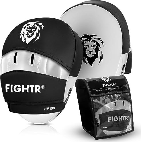 FIGHTR® Premium Handpratzen - Ideale Polsterung & Stabilität | Boxhandschuhe für Kampfsportarten inkl. Tragetasche | Focus Pads für Boxen, MMA, Muay Thai, etc.