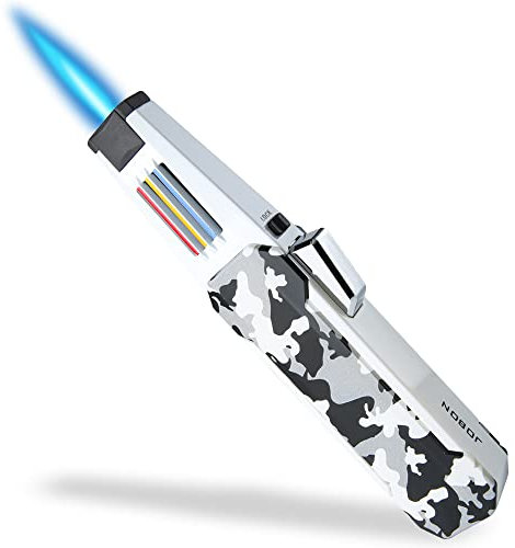 JETPRO Butane Torch Lighter One-Hand Operation Lighter Adjustable Jet Flame with safety lock Kitchen Cooking Torch Gift Box Package (Butane Gas Not Included) (Camouflage)