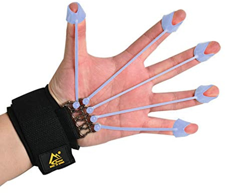 LINGJIONG fortalecimiento, 5 piezas silicona elástica para entrenamiento dedos y fortalecedor manos, kit entrenamiento portátil para antebrazo para mejorar la fuerza los