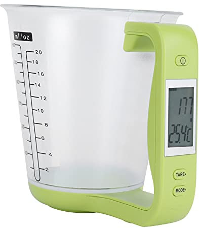 Bilancia Digitale da Cucina, Misurino Elettronico, Bilancia Automatica Per Misurino da Cucina, Precisione 1000 G, 0,1 G, Staccabile, Verde