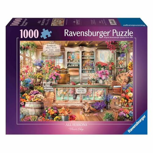 Ravensburger All Seasons Flower Shop 1000 Piece Jigsaw Puzzles for Adults and Kids Age 12 Years Up