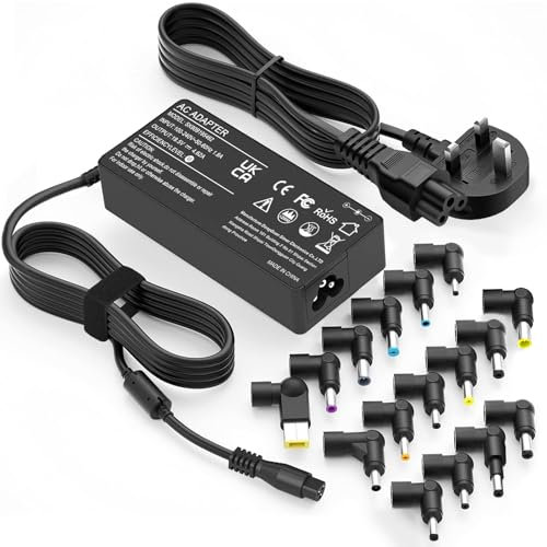 LTBSTOYE 90W Universal Laptop Charger Compatible with HP Lenovo Dell Acer Asus Toshiba Geteway Samsung IBM Fujitsu Notebook Ultrabook Chromebook Computer Charger AC Adapter Power Cord with 16 Tips