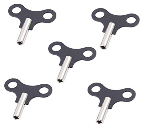 OSALADI 5St Schlüssel für Holzuhr uhrenwerkzeug-Set Uhrwerkzeugset Uhrwerkzeugersatzteile Uhrwerkzeug für Holzuhren Digitaluhr Höhenmesser Wicklung Uhrenschlüssel Schlüssel für Uhr Black