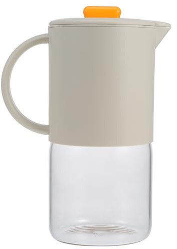 Alipis Caraffa Per Acqua Con Coperchio Caraffa Per Tè Freddo e Caldo Per Uso Domestico Aperta Facile Da Pulire e Riporre