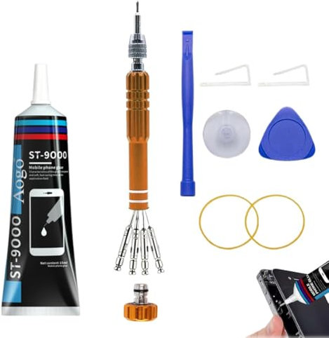 MOLZINY Colla per Schermo Cellulare Kit Colla per Display Smartphone Impermeabile e ad asciugatura rapida può Essere Utilizzato per Riparare Gli Schermi di Computer E Fotocamere