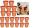 kaiyaya Clay Pots Small,Pack of 20 3.5 X3 cm Terracotta Plant Tontöpfe Klein Terrakotta Töpfe Mini Flower Pots Clay for Crafts,Small with Drainage Hole Terracotta Reusable,for Seedlings and Seeds