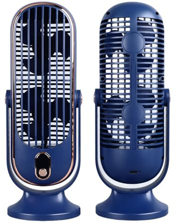 Ventilador de la Torre de Mesa, Ventilador Motor sin Escobas Tranquilas para la Casa (Blue)