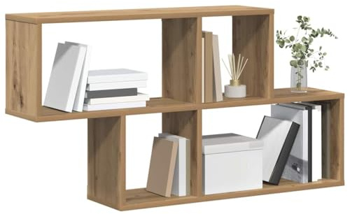 vidaXL Scaffale da Parete con Lo scaffale Marrone Legno Multistrato, Ufficio, Mensola Murale Rettangolare Moderna, Ampio Spazio, Decorativa e Minimale, per Ottimizzare Il Tuo Spazio