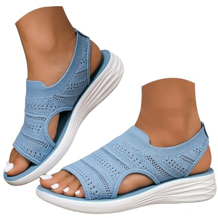 Sandalias ortopédicas para mujer, sandalias ortopédicas cómodas, sandalias planas para pies descalzos, zapatos deportivos al aire libre para mujer con tacón, sandalias de trekking al aire libre