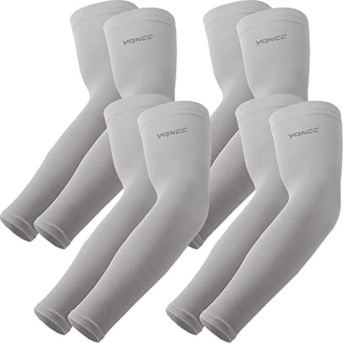 YQXCC 4 Paia Maniche a Braccio - UV Protezione UPF 50+ Manicotto Braccio di Raffreddamento Tatuaggio di Copertina per Uomo Donna Sport Ciclismo Golf