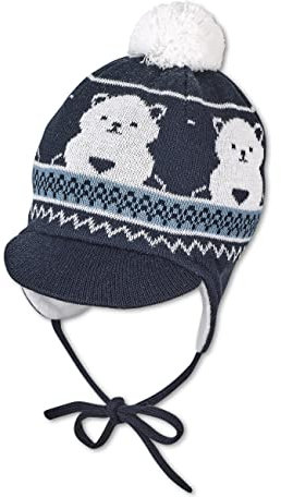 Sterntaler Jungen Ocs Bommelmütze Bär, marine, 49