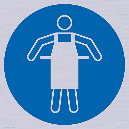 S40 Schild mit Aufschrift Schutzschürze verwenden, 400 x 400 mm