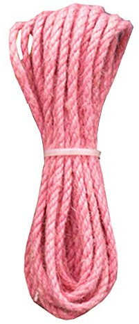 Corda for bondage, corda da giardino, spago di iuta rosa, 15 metri (49 piedi), 5 mm - corda di iuta ecologica