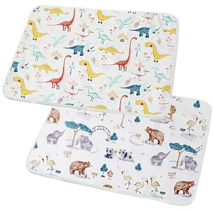 2 Pack Baby Diaper Changing Pad, Travel Waterproof Change Mat 50x70cm