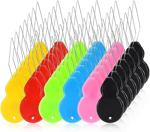 36 Stück Nadeleinfädler Set, Kunststoff Nähnadeln Einfädler, Einfädelhilfe, Handmaschine Nähen Einfädler Werkzeug für Hand Nähen DIY Einfache Stickerei Nadeleinfädler (Mehrfarbig)