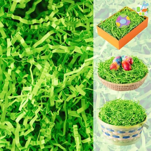 JOYIN 8oz Cipolle di carta per erba pasquale (verde chiaro) per riempire cestini pasquali, confezioni di regali di Pasqua, decorazione per feste di Pasqua, caccia alle uova di Pasqua, regali di Pasqua