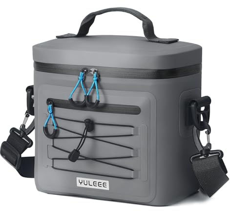 YULEEE 7L Insulated Cooler Bag, Large Lunch Bag for Men & Women, Leakproof Waterproof Picnic Cooler for Work, Camping, BBQ, Travel, Outdoor Activities, Grey