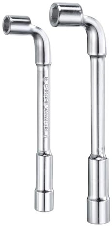 QUARKZMAN 2Pcs Llave de Vaso Hexagonal en Forma de L de 8mm 9mm Llave de Tubular Métrica de 6 Puntas de Acero con Alto Contenido de Carbono, de Doble Extremo, para Reparaciones