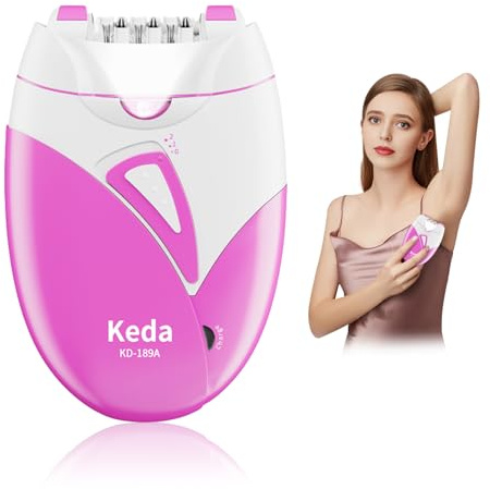 SOLITUZURODE Épilateur pour femme - 2 vitesses - Épilateur facial avec lumière LED - Glisse en douceur - Épilation électrique pour femme - Visage/menton/corps/zone bikini/jambes/bras