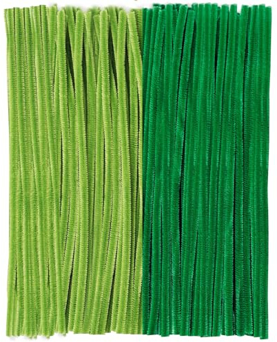 YIKUBO Pipe Cleaners Green 200pcs Green Pipe Cleaners 30cm Long Flexible Pipecleaners for Christmas Tree Project DecorationIdeal for Making Flowers, Animals & Decorations
