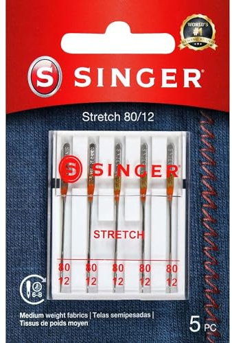 Singer Size 80/11 Stretch Sewing Machine Needles