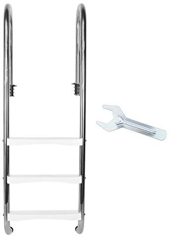 01 Échelle de Piscine, Tabouret à 3 marches Échelle à 3 marches, équipement de Natation pour Piscine Hors Sol