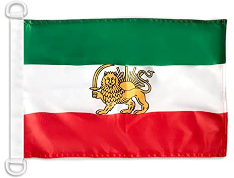 AZ FLAG Bandiera Navale Iran Antica Persia 45x30cm - Bandiera Maritima Iraniana 30 x 45 cm speciale Nautismo, Padiglione Nautico