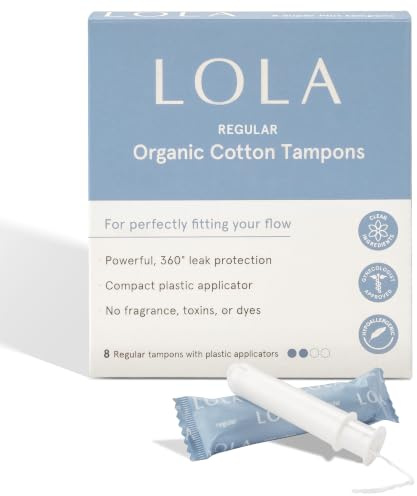 LOLA Tamponger i ekologisk bomull – tamponger vanliga, periodhygienprodukter, HSA FSA-godkända produkter för kvinnor