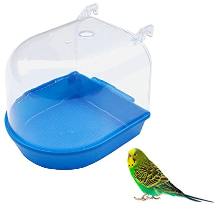 Gativs Bagno per Uccelli Vasca Scatola Animale Domestico Vasca da Bagno Gabbia Vasca da Bagno Pappagallo Bagno per Pappagalli Uccelli per Canarini Pappagallini Gabbia Vasca da Bagno per Uccelli