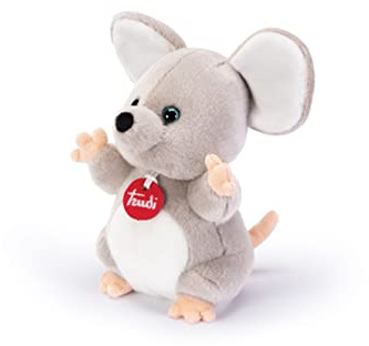 Trudi Topo Martin Topolino Peluche Mascotte e animali fattoria. Regalo del Compleanno e Festa Mamma e papà | 17x23x10cm Taglia S | Animali da fattoria | Modello 23563