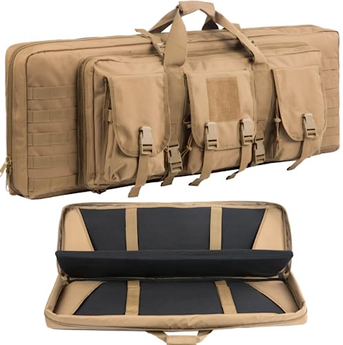 ACEXCIER 36/42/47 pollici doppia custodia per fucile Borsa per armi tattiche all'aperto Borsa per fucili e pistole Borsa per armi lunghe per il trasporto di sport di gamma di caccia