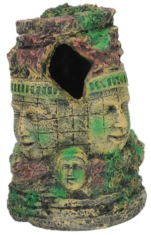 Ipetboom Terrarium Reptilienversteck Amphibien Terrariennebler Tier Zubehör für Aquarien dekoratives Reptiliendekor Reptilienhöhle aus Harz kleines Glas Container Box-Abdeckung schmücken