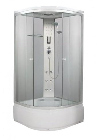 Bagno Italia Box doccia idromassaggio 90x90 cm 6 getti e vasca semicircolare