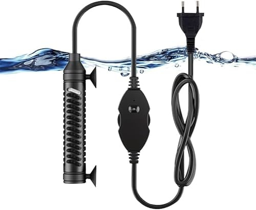 GERUI Riscaldatore per acquario, 35 W/50 W (1 L-20 L), con regolatore di temperatura, per serbatoi di pesce e acquario, con protezione da sovratemperatura (35 W)