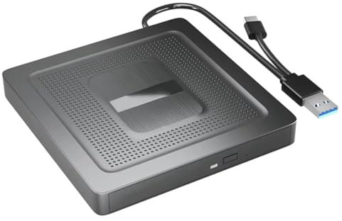 Vocdikficy unità CD Dvd Esterna USB 3.0 Type-C Masterizzatore CD unità Ottica Esterna unità Gratuita Lettore Dvd CD per PC Laptop