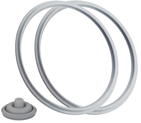 PangWuu 22cm Schnellkochtopf Dichtungsring & Kochsignal Dichtung Set Silikon-Ersatzteile Kompatibel mit WMF & Silit für für WMF Perfect Schnellkochtopf 3L-8.5L Schnellkochtopf(3-teiliges Set)