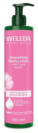 Weleda - Leche Corporal Rosa Mosqueta, Ofrece 24h de Hidratación Natural, con Aceite de Albaricoque y Rosa Mosqueta, 100% Natural, Todo Tipo de Piel, Vegano - 250 ml