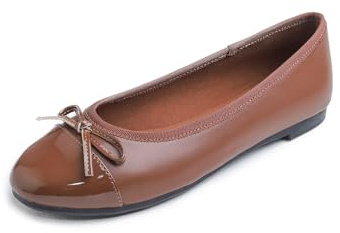 Feversole Women's Bow Tie Fashion Dress Slip On Shoes Round Toe Ballet Flat