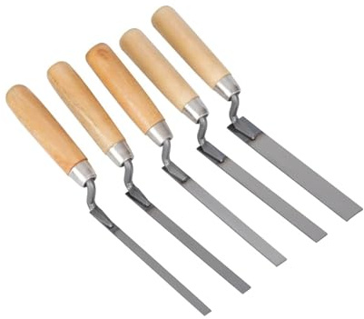 Set di 5 stucchi e giunti per mattoni, 6/8/10/12/15 mm per utensili da muratura PoMortar & Tiling Tools, cemento e utensili per stuccatura