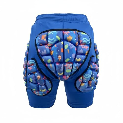 QSTDGVPW Pantalon de Protection pour Enfants Short sous-vêtement de Sécurité Souple Équipement Antichoc Résistant Parfait pour Patinage Vélo Ski Adapté à , Bleu , 150-XL 10-12 Ans Tour De Taille 52cm
