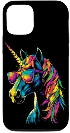 Licorne Coloré Arc-en-Ciel Cavalière Chevaux Équitation Coque pour iPhone 12/12 Pro