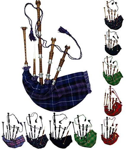 AJW Pride of Schottland Dudelsack Palisander mit Silber Halterungen frei Dudelsack Tragetasche