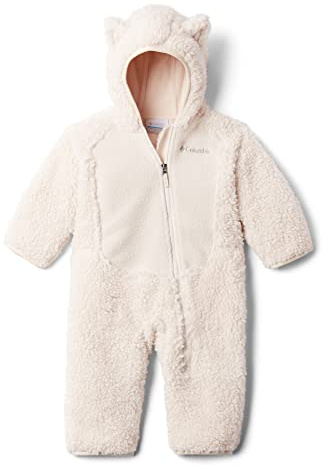 Columbia Youth Infant Foxy Baby Sherpa Bunting, Fleece romper, Chalk, 3/6