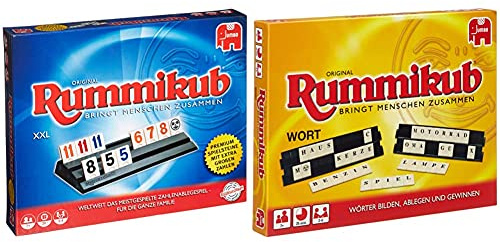 Jumbo Spiele 3819 - Original Rummikub XXL - Gesellschaftsspiel - Ab 7 Jahren & 03469 Wort Rummikub