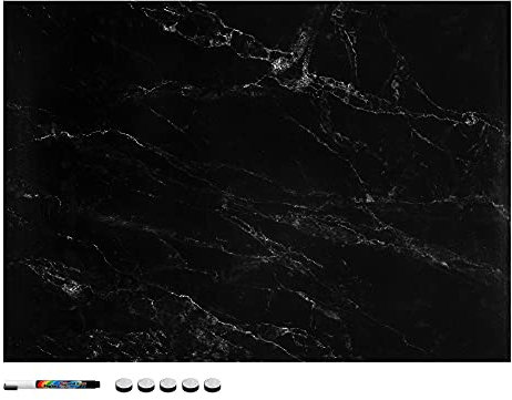 Navaris Magnettafel Magnetpinnwand Memoboard zum Beschriften - 70 x 50cm Notiztafel div. Designs - Tafel abwaschbar mit Magneten Stift