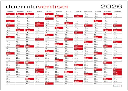 Calendario 2026 da muro MAXI planner 118x84 cm planning annuale - SPEDITO ARROTOLATO SENZA PIEGHE