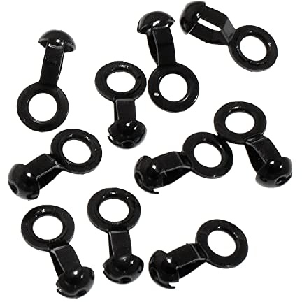 Black Ball Chain #6 Lamp/Fan Pull Loop Connectors,A Coupling 10/Pkg